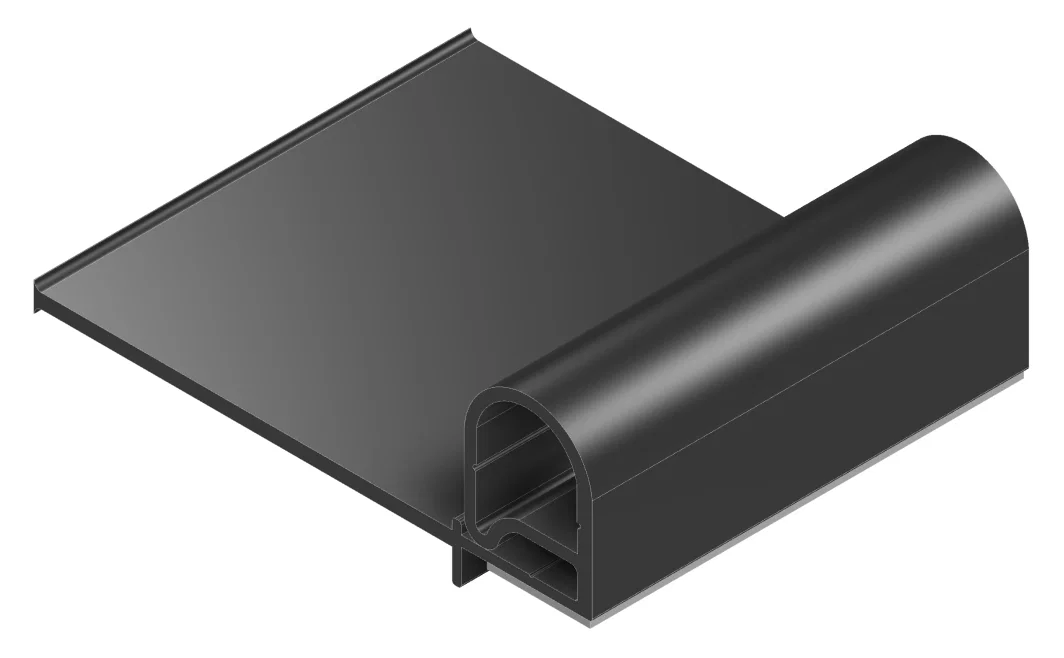 1000035066 – JAEGER Slide Out Seal, Single Bulb With 2.88 Inch Wipe 30 Foot Length 1.13 Inch Bulb Height Black Polyme...